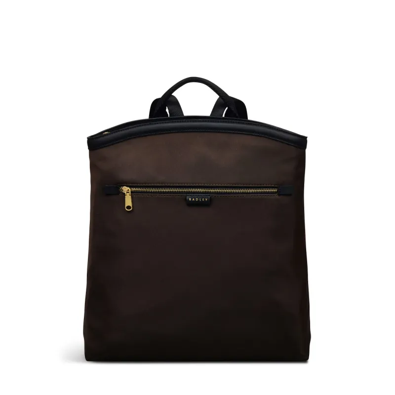 Aldwych Mews Fabric Medium Ziptop Backpack in Dark Oak - 110504 sold by Radley