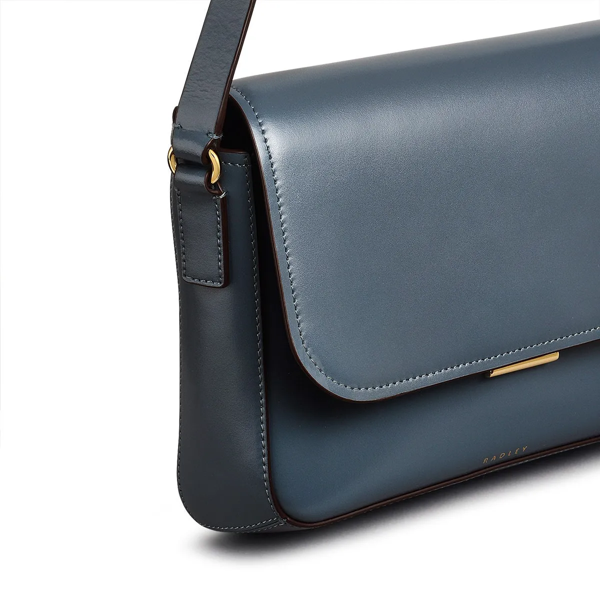 Mells Manor Leather Medium Flapover Crossbody Bag in Uniform - 110481 sold by Radley product image thumbnail 4