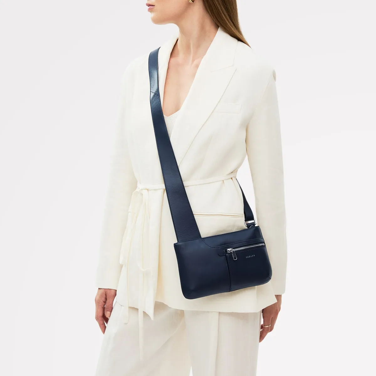 Pockets Leather Mini Ziptop Crossbody Bag in Ink - 110433 sold by Radley product image thumbnail 4