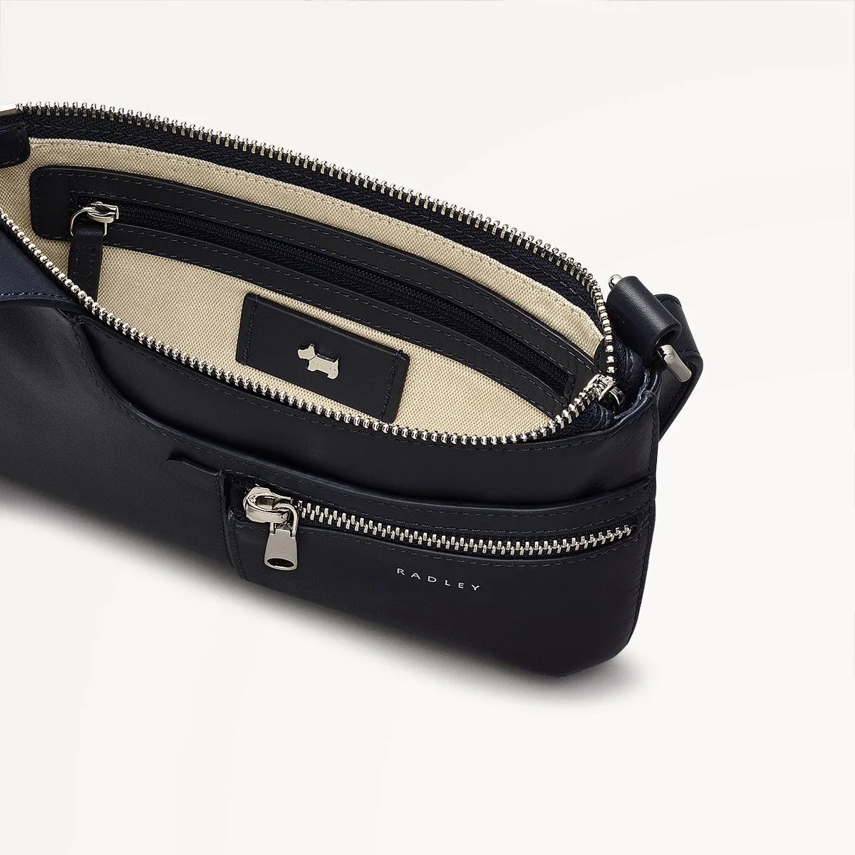 Pockets Leather Mini Ziptop Crossbody Bag in Ink - 110433 sold by Radley product image thumbnail 2