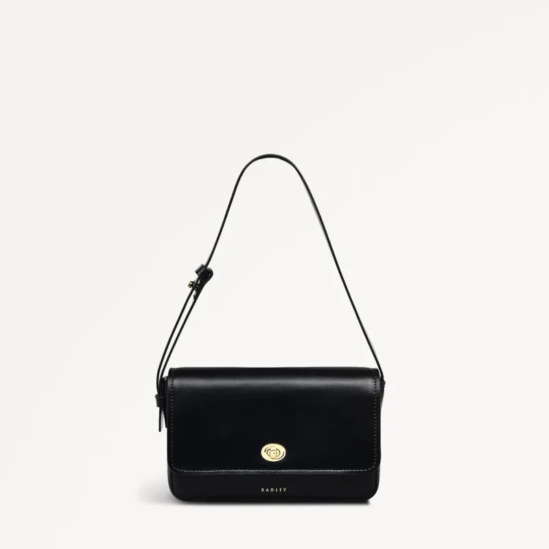 Magpie Lane Leather Small Flapover Shoulder Bag in Black - 110396 sold by Radley