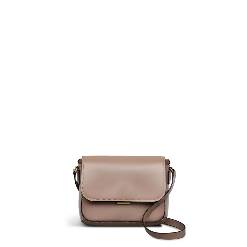 Mells Manor Leather Medium Flapover Crossbody Bag in Silt - 110480 sold by Radley
