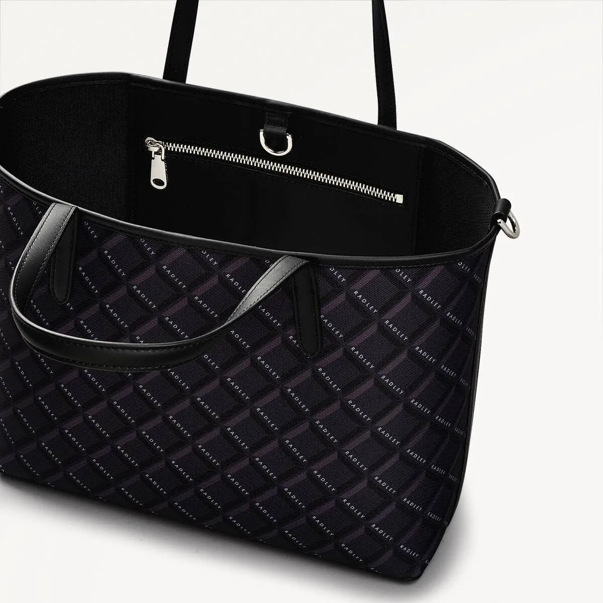 Southwell Gardens Fabric Open Top Grab Bag in Black - 110295 sold by Radley product image thumbnail 4