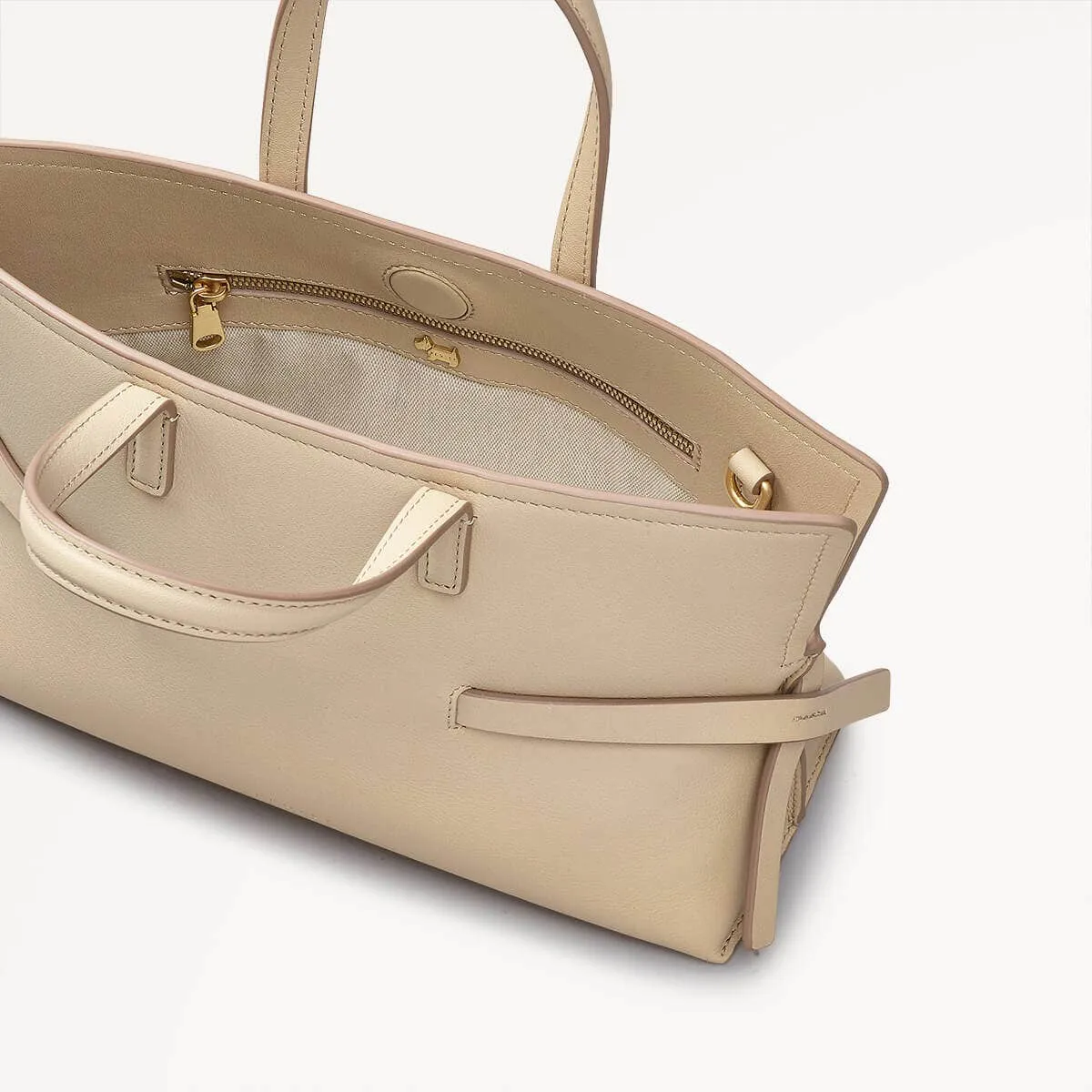 Fleet Street Leather Small Open Top Crossbody Bag in Stone - 110305 sold by Radley product image thumbnail 3