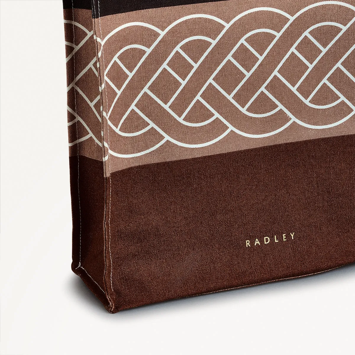 Stripe Fabric Top Tote Dark in Dark Oak - 110328 sold by Radley product image thumbnail 3