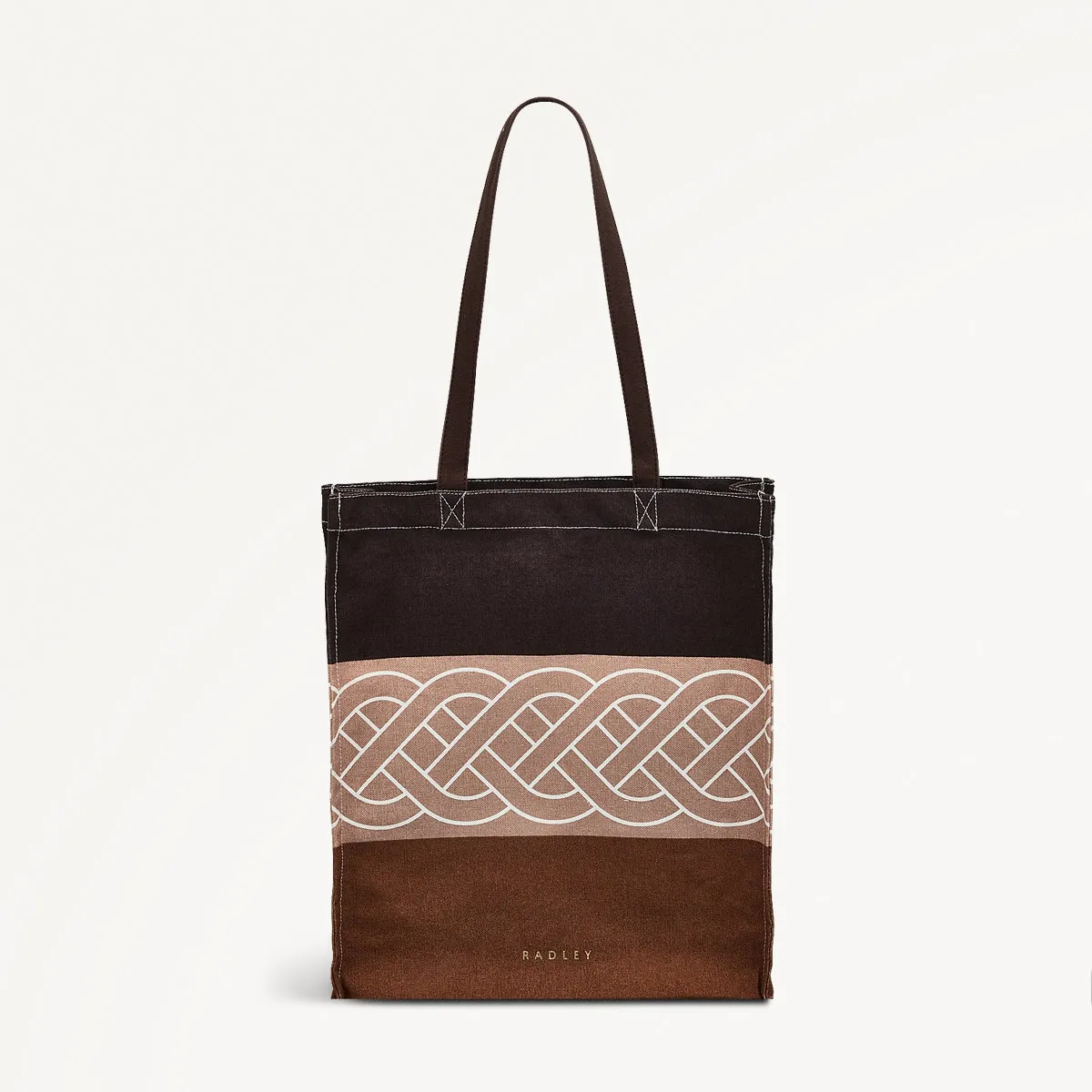 Stripe Fabric Top Tote Dark in Dark Oak - 110328 sold by Radley