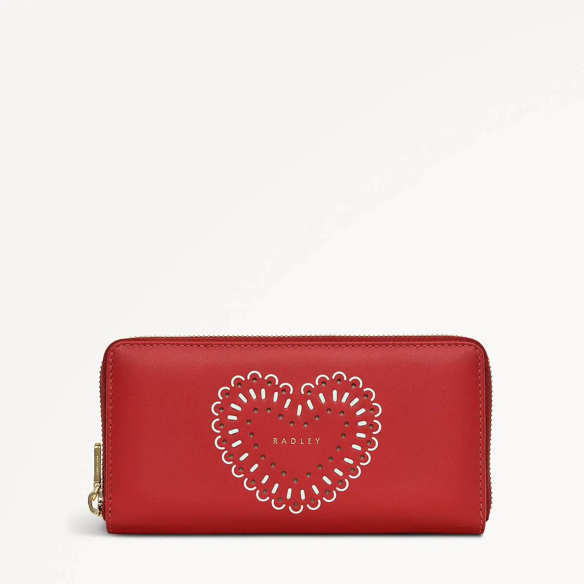 Valentines SS25 Leather Zip Around Wallet in Crimson - 110280 sold by Radley