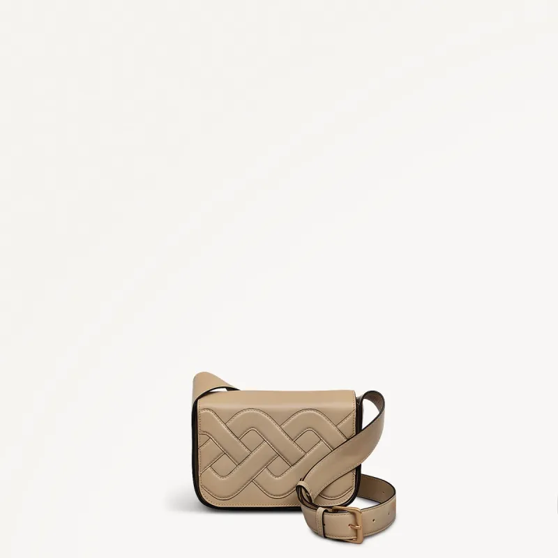 Westwell Leather Small Flapover Crossbody Bag in Stone - 110177 sold by Radley