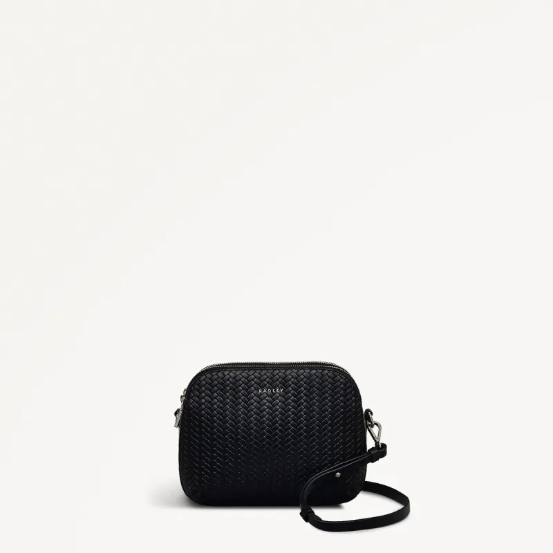 Dukes Place - Weave Medium Ziptop Crossbody Black - H2122001 sold by Radley