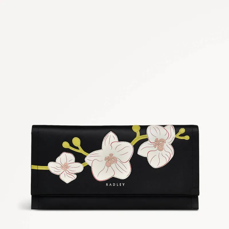 Lunar New Year SS25 Leather Large Flapover Wallet in Black - 110276 sold by Radley