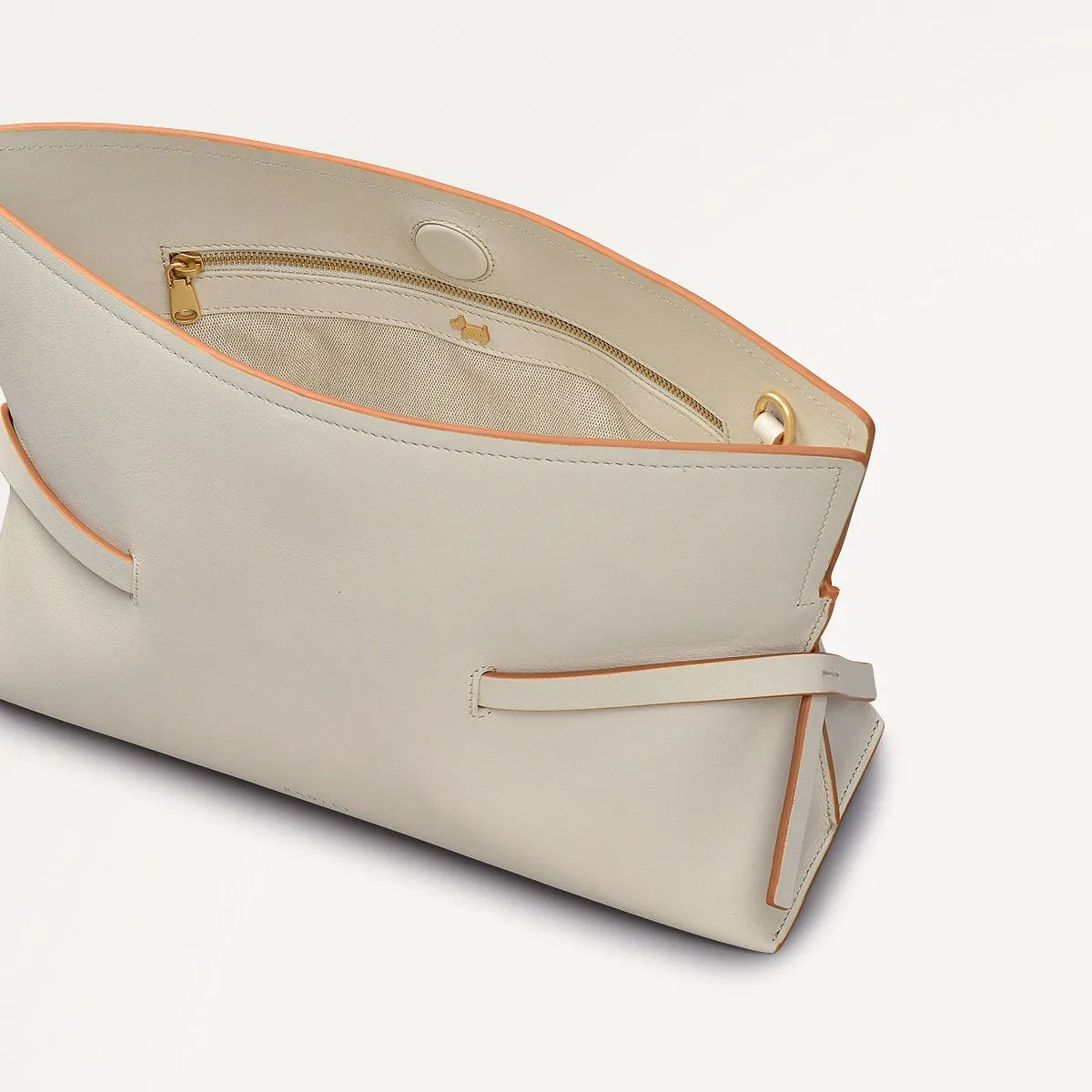 Fleet Street Leather Medium Open Top Clutch Bag in Chalk - 111435 sold by Radley product image thumbnail 3