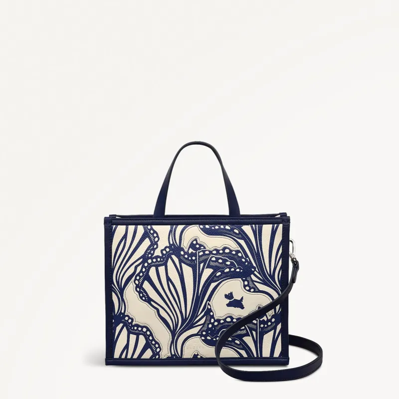 Under The Sea Leather Small Ziptop Grab Bag in Chalk - 111456 sold by Radley