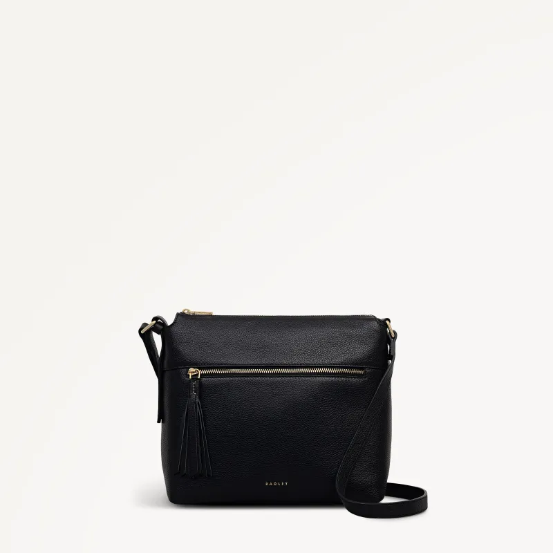 Fountain Mews Leather Small Ziptop Cross Body Bag in Black - 112613 sold by Radley