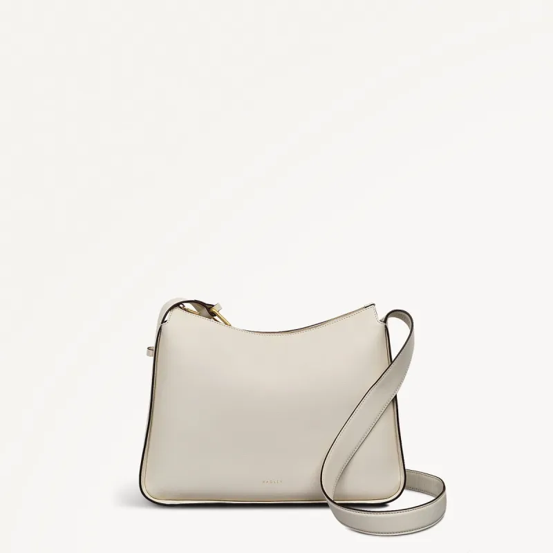Westwell Lane Leather Medium Ziptop Cross Body Bag in Chalk - 111450 sold by Radley