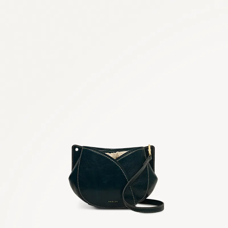 Tulip Street Leather Small Drawstring Cross Body Bag in Teal - 112405 made by Radley