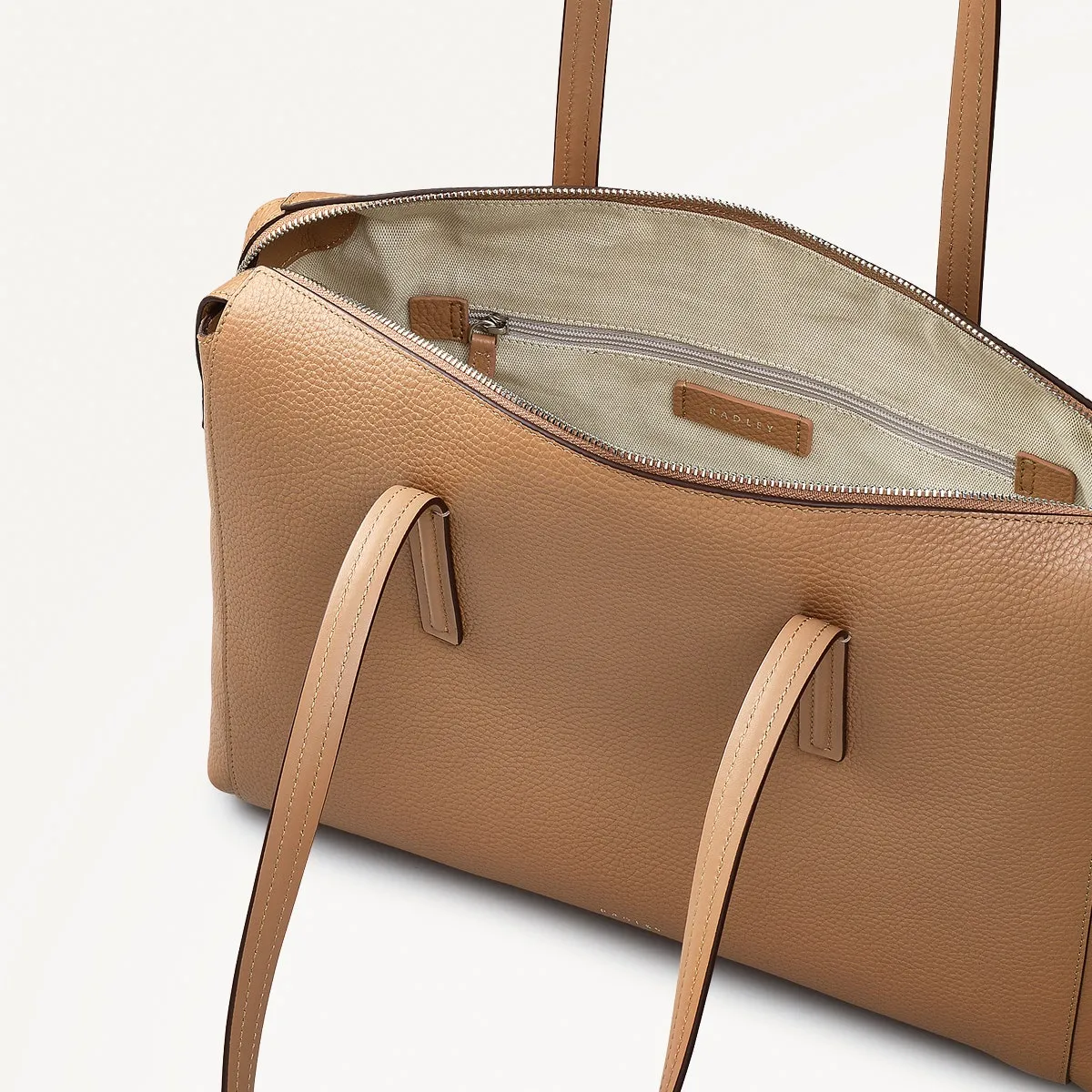 Eastcastle Street Leather Medium Ziptop Shoulder Bag in Chai - 111221 sold by Radley product image thumbnail 3