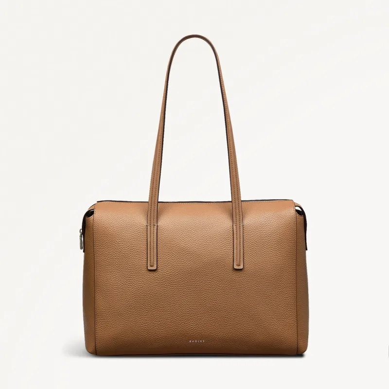 Eastcastle Street Leather Medium Ziptop Shoulder Bag in Chai - 111221 sold by Radley