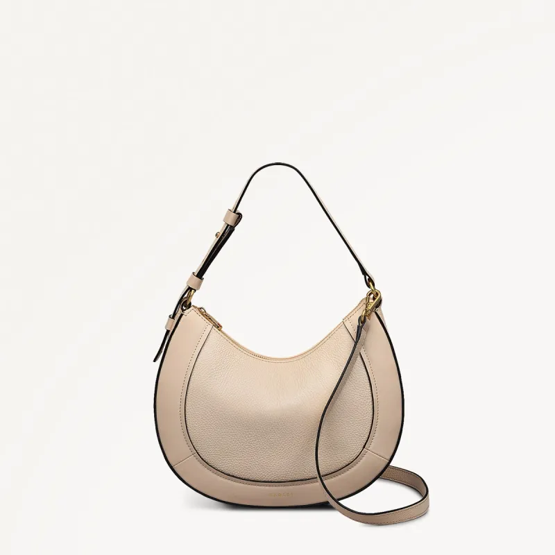 Merchant Hall Leather Small Ziptop Grab Bag in Oat Milk - 111199 sold by Radley