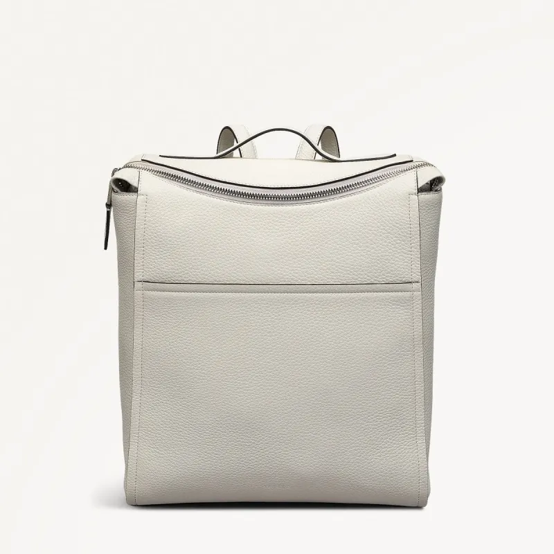 Oak Street Leather Medium Ziptop Backpack in Chalk - 111392 sold by Radley