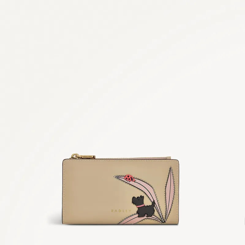 The Tales Of Spring Leather Medium Ziptop Wallet in Stone - 110797 sold by Radley
