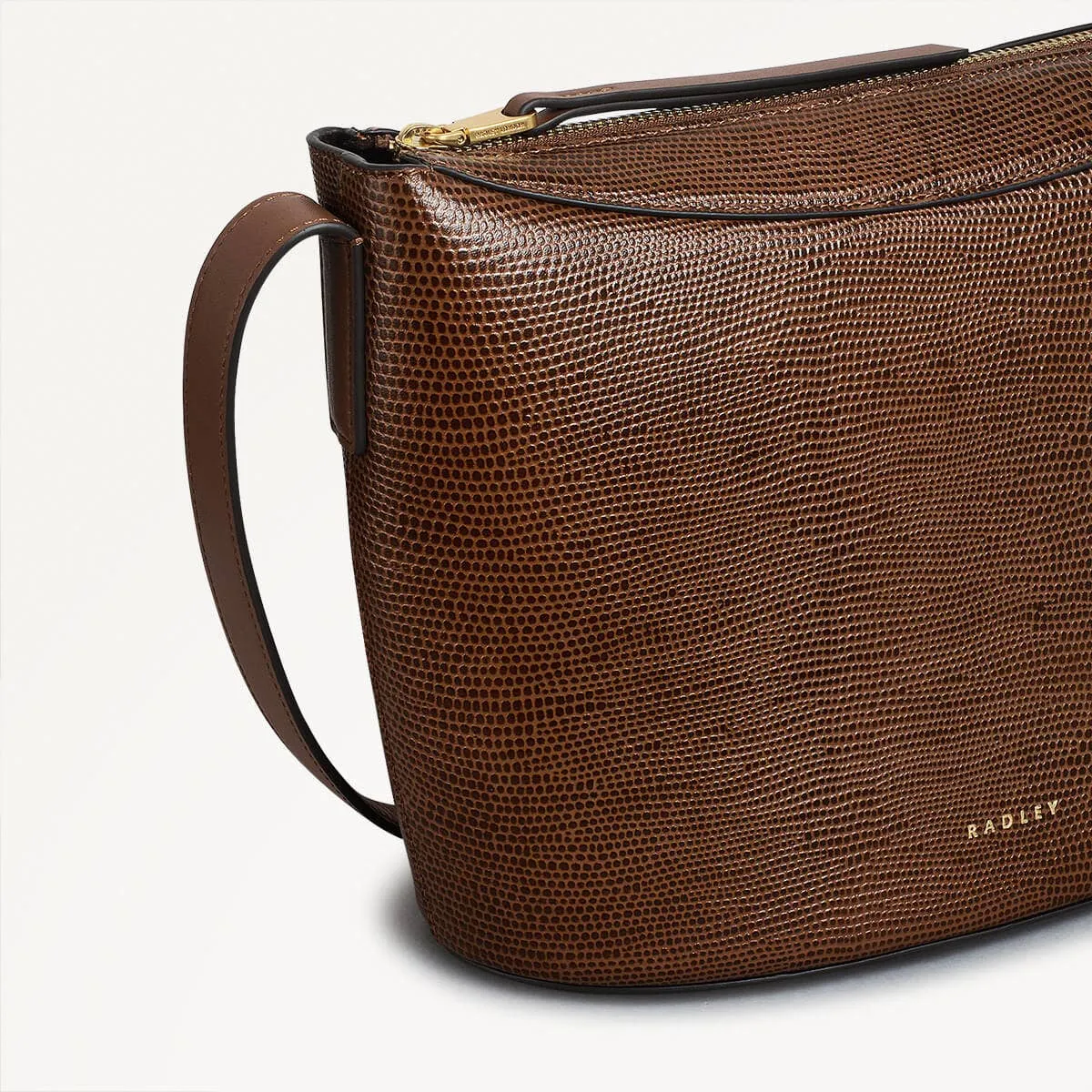 The Kensal Leather Small Ziptop Crossbody Bag in Saddle - 110164 sold by Radley product image thumbnail 4