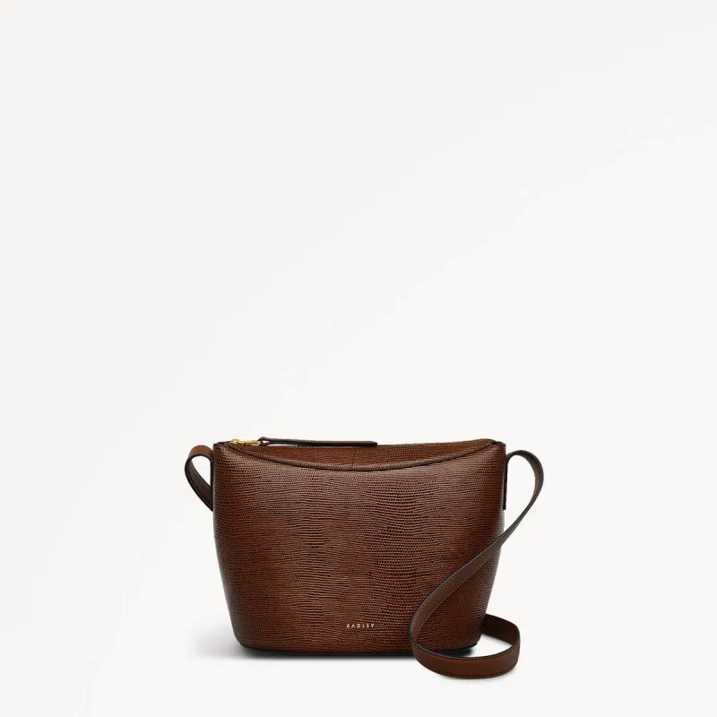 The Kensal Leather Small Ziptop Crossbody Bag in Saddle - 110164 sold by Radley