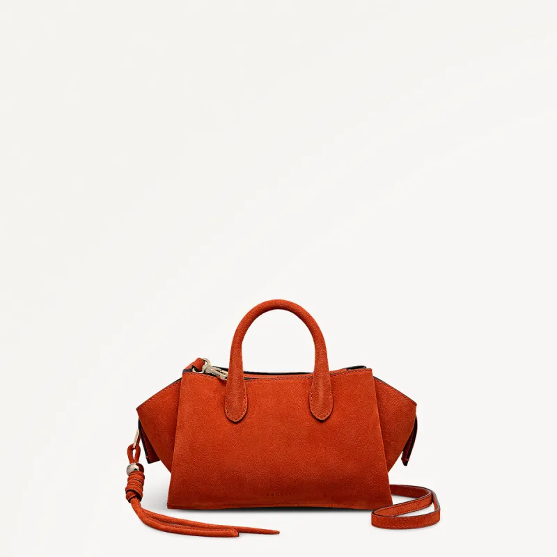 The Romilly Leather Small Ziptop Grab Bag in Flame - 112271 sold by Radley