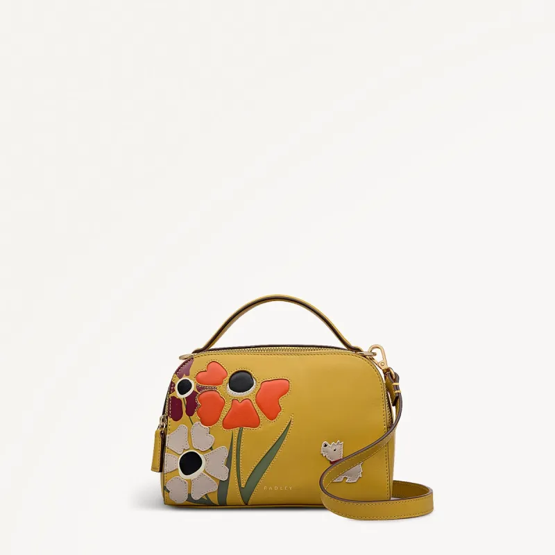 Floribunda Leather Small Ziptop Cross Body Bag in Ochre - 112404 sold by Radley