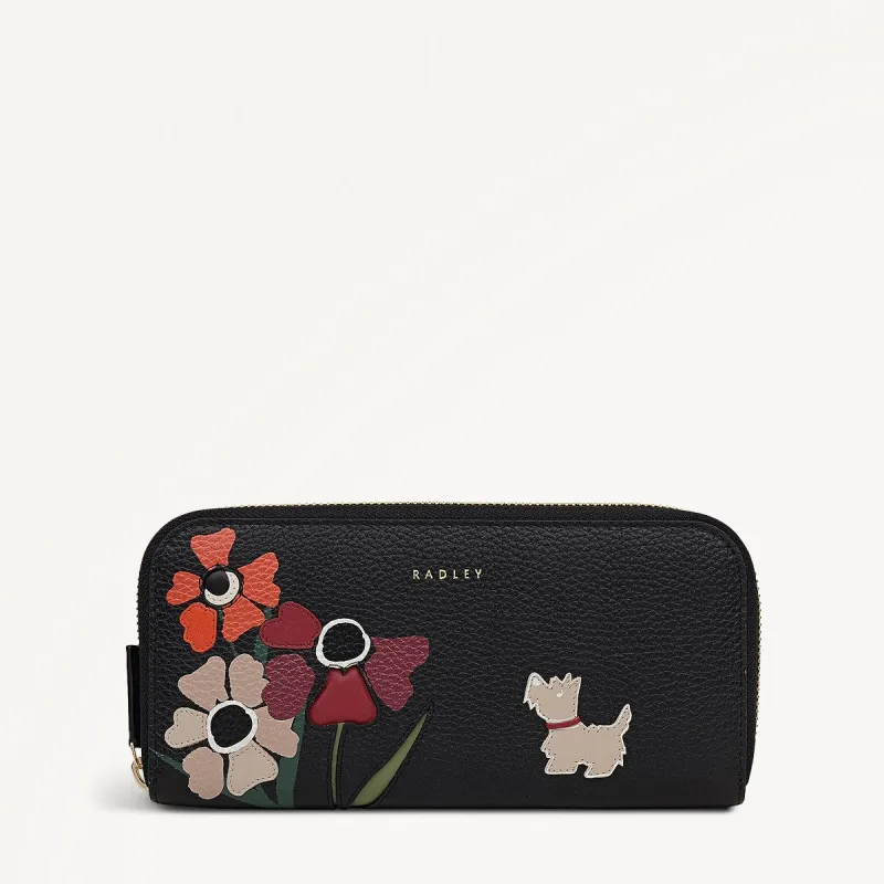 Floribunda Leather Large Zip Around Wallet in Black - 112444 sold by Radley