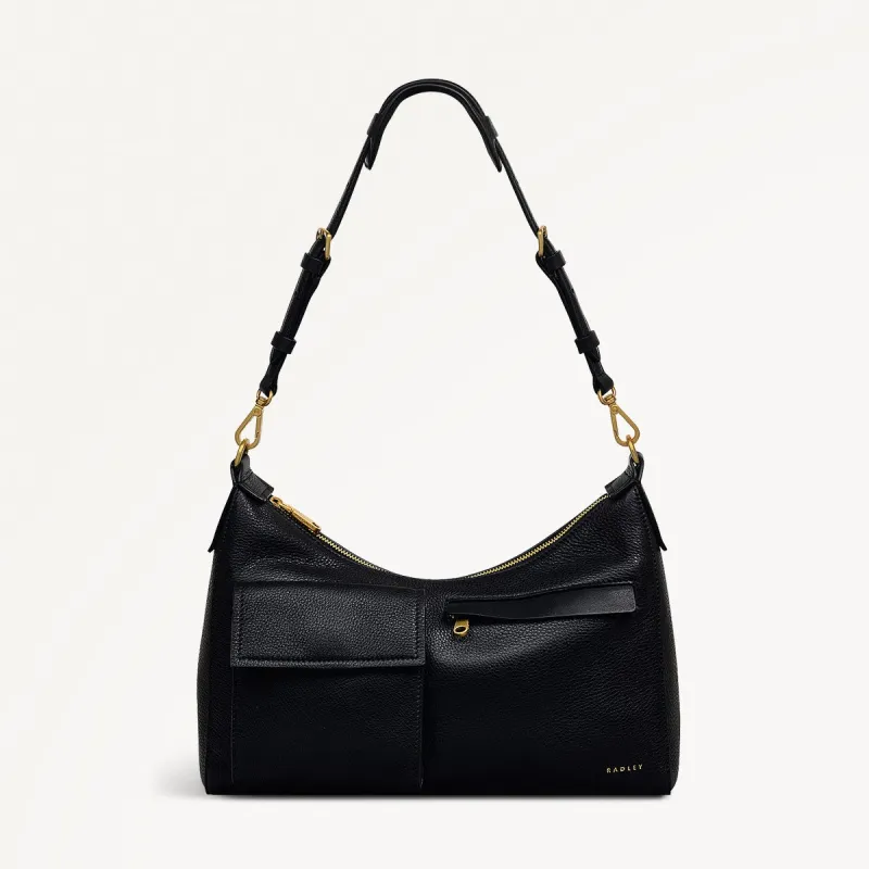 Norbury Close Fabric Medium Ziptop Shoulder Bag in Black - 111614 sold by Radley