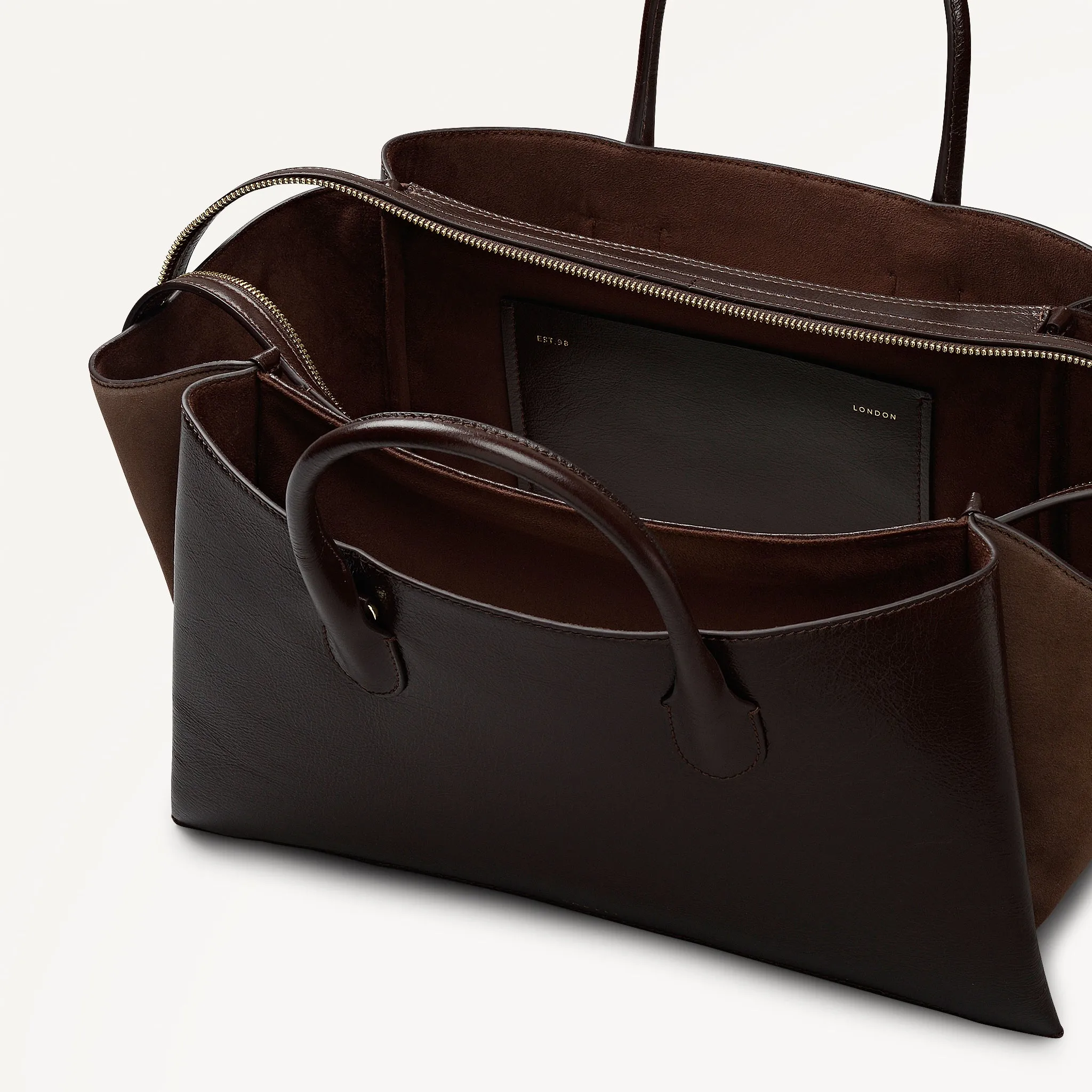 The Romilly Leather Large Ziptop Grab Bag in Dark Oak - 112267 sold by Radley product image thumbnail 4