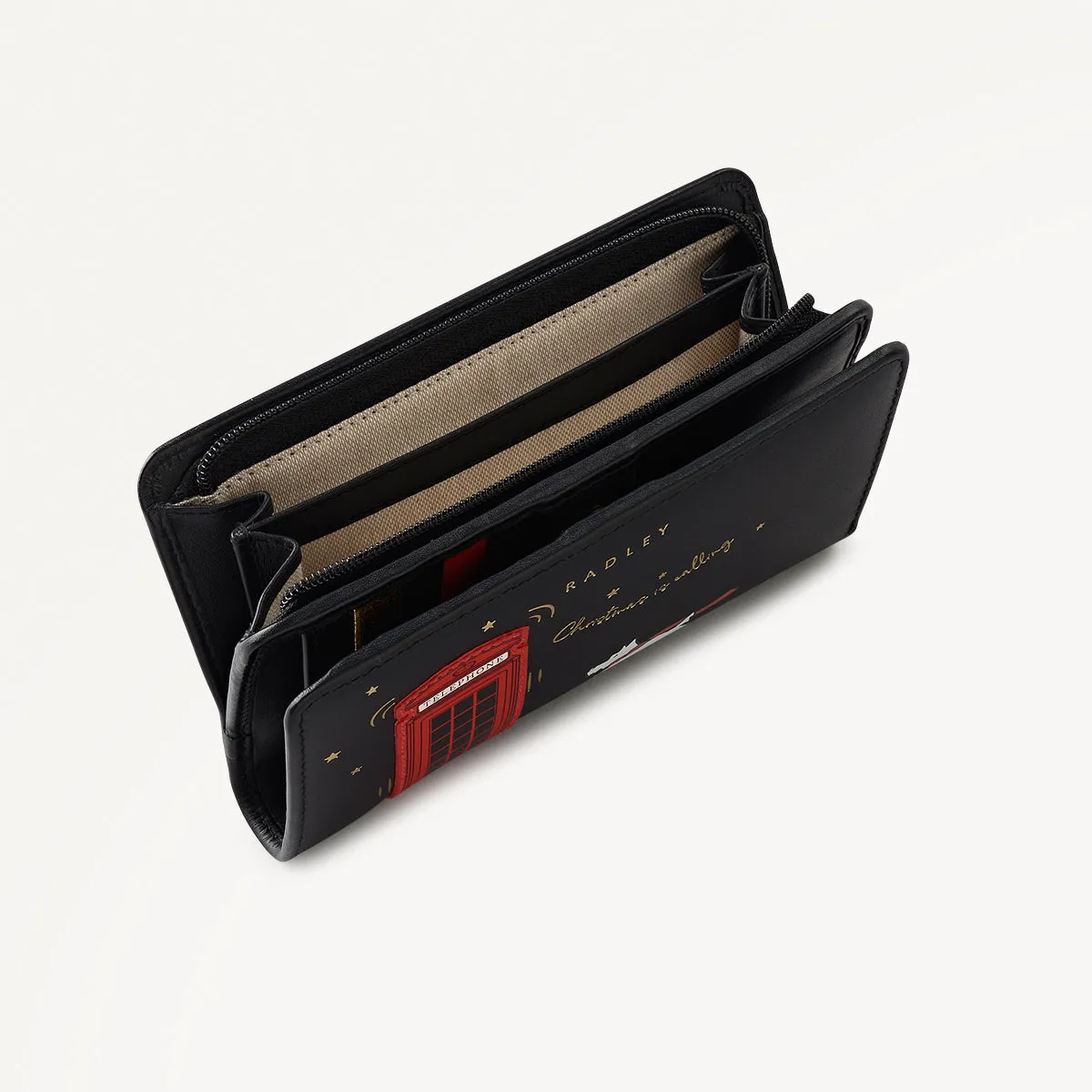 Christmas Is Calling Leather Medium Bifold Wallet in Black - 112812 sold by Radley product image thumbnail 4