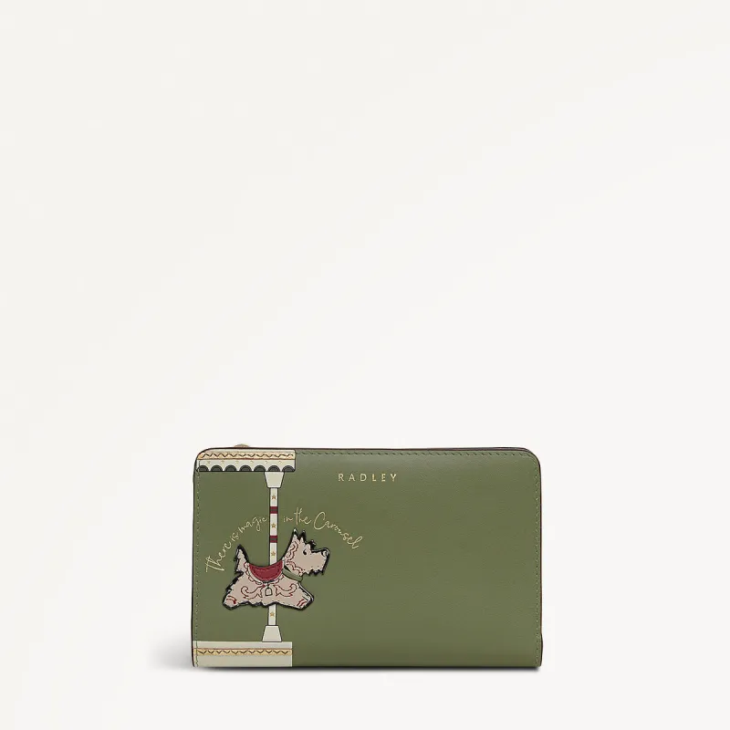 Magic Carousel Leather Medium Bifold Wallet in Hunter Green - 112786 sold by Radley
