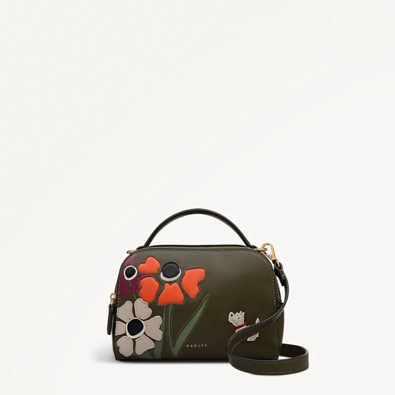 Floribunda Leather Small Ziptop Cross Body Bag in Pine Needle - 112403 sold by Radley