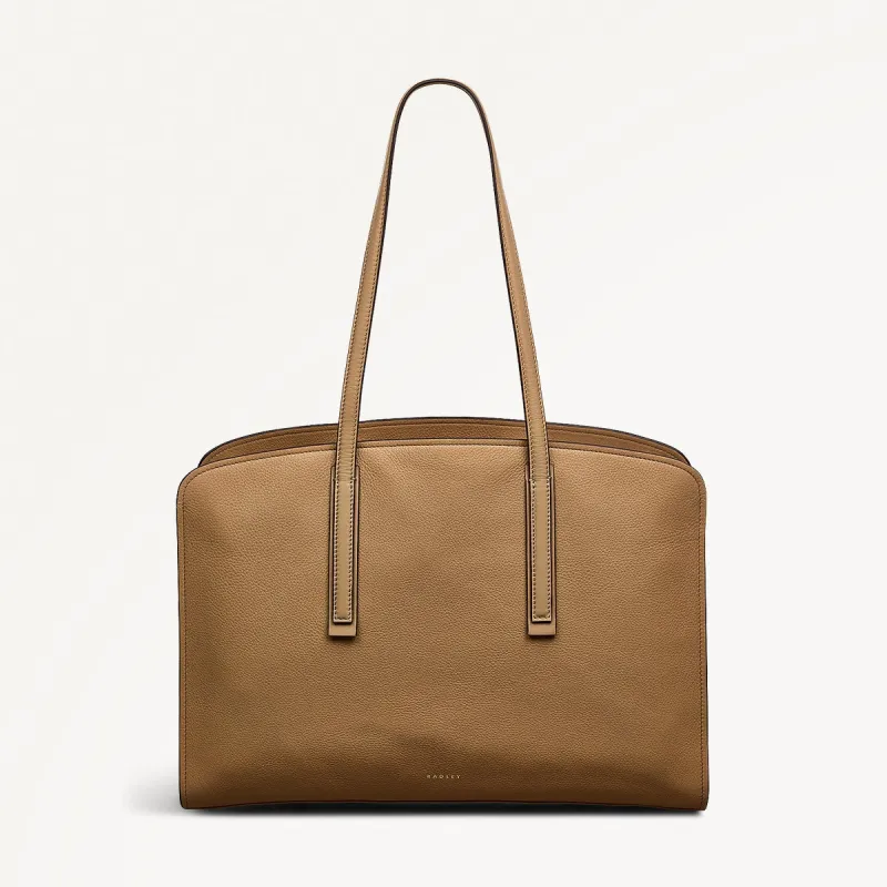 Arragon Row Fabric Large Laptop Shoulder Bag in Biscuit - 111717 sold by Radley