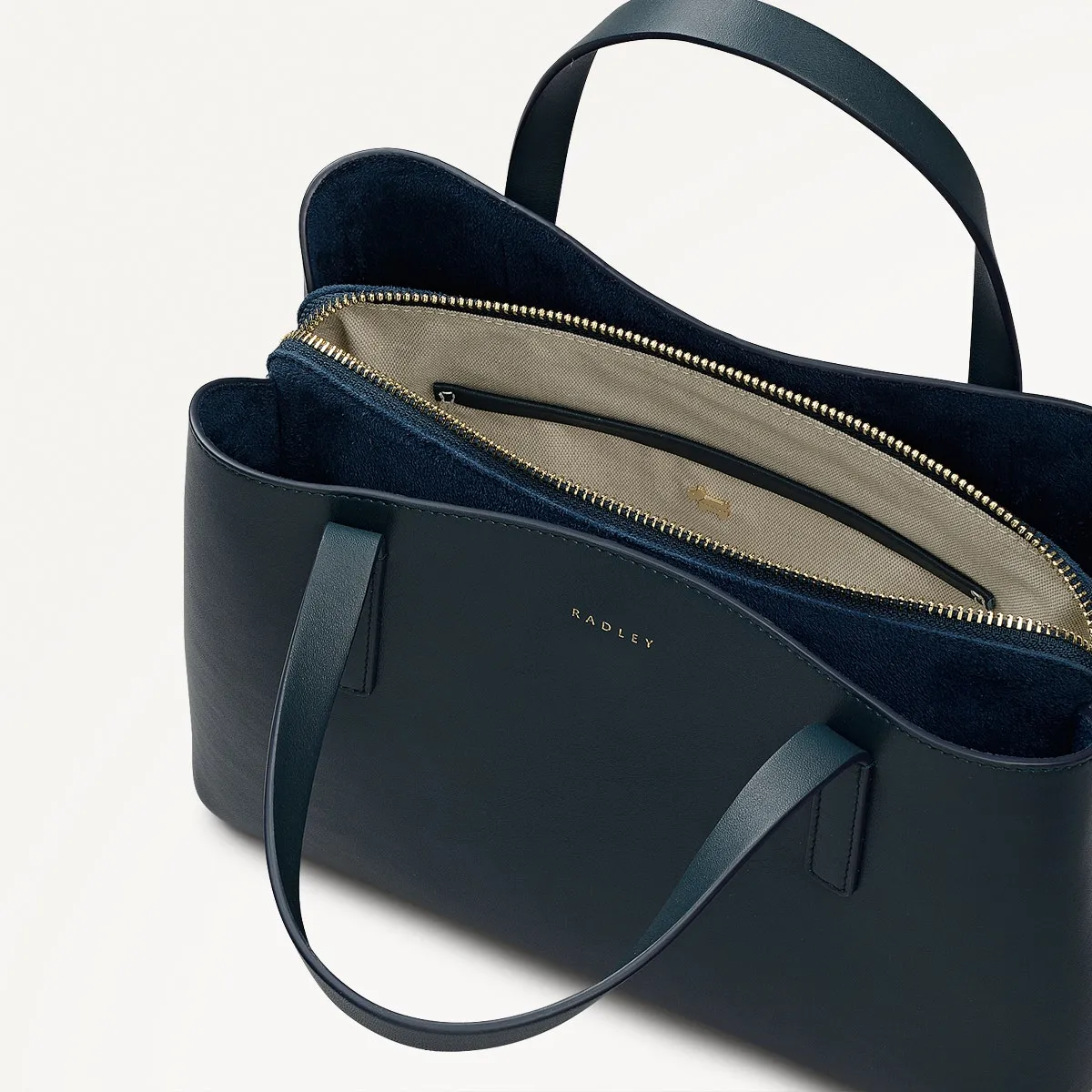 Dukes Place Leather Medium Ziptop Grab Bag in Teal - 112125 sold by Radley product image thumbnail 4