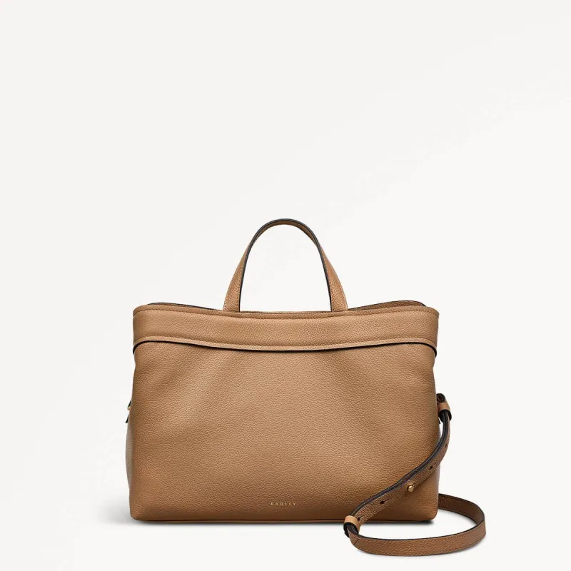 Albany Mews Leather Medium Ziptop Grab Bag in Chai - 111258 sold by Radley