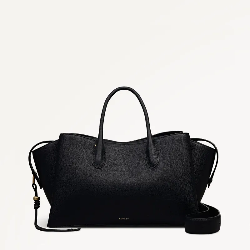 The Romilly Leather Large Ziptop Grab Bag in Black - 112269 sold by Radley