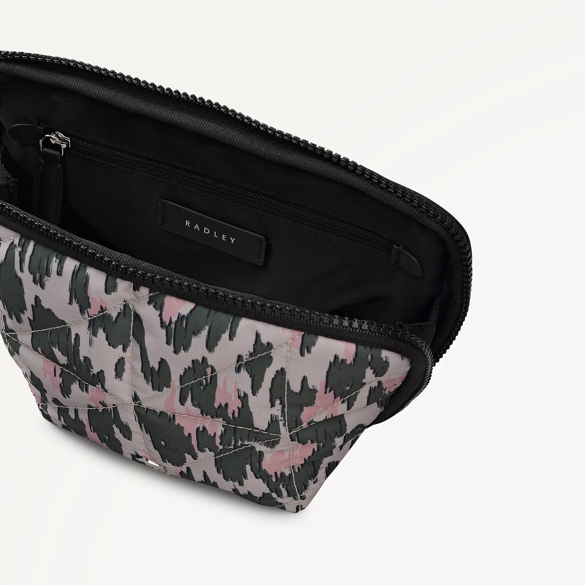 Danesfield Leopard Fabric Medium Cosmetic Pouch in Hunter Green - 112809 sold by Radley product image thumbnail 3