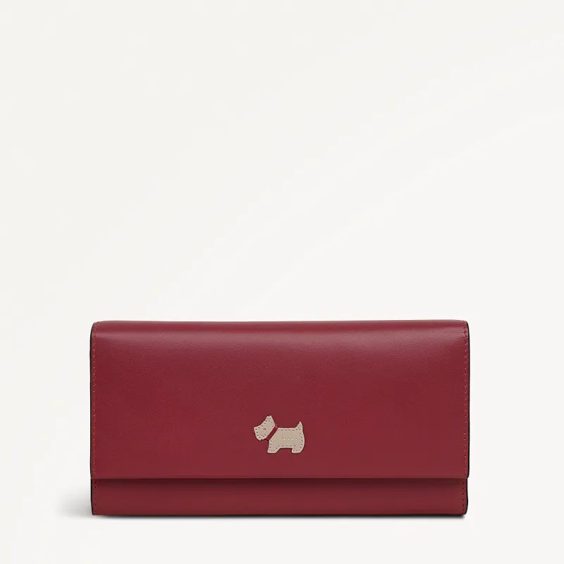 Heritage Radley - Protect Leather Large Flapover Wallet in Carmine - 112777 sold by Radley