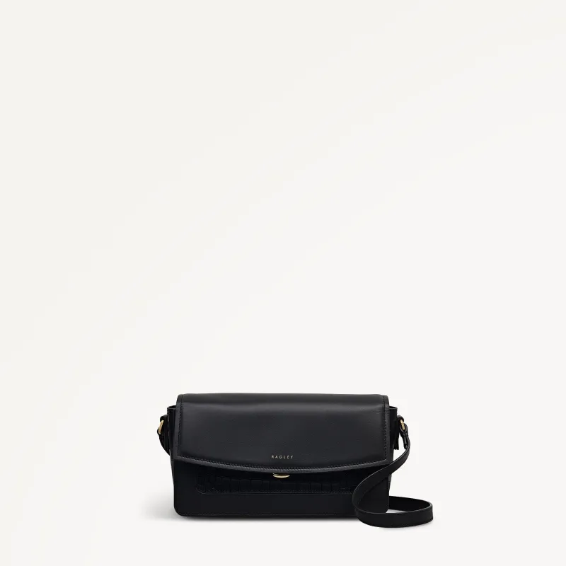 Albert Road Leather Small Flapover Cross Body Bag in Black - 112741 sold by Radley