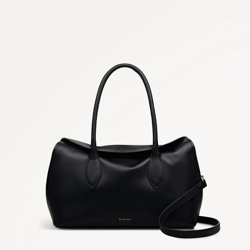 Liverpool Gardens Leather Medium Ziptop Grab Bag in Black - 112748 sold by Radley