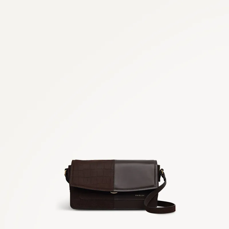 Albert Road Leather Small Flapover Cross Body Bag in Dark Oak - 112742 sold by Radley