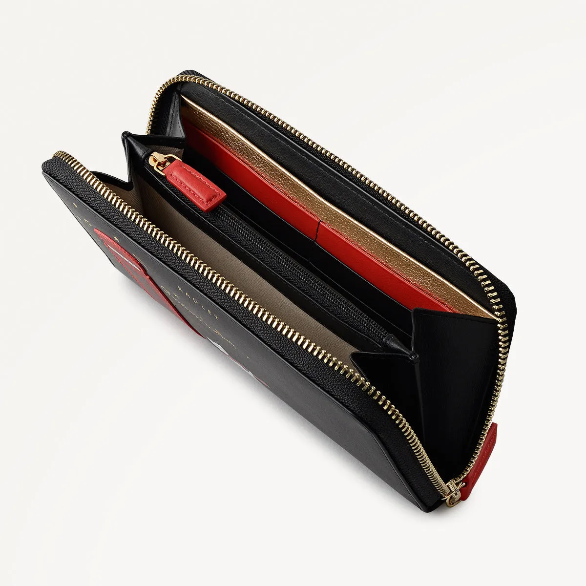 Christmas Is Calling Leather Large Zip Around Wallet in Black - 112810 sold by Radley product image thumbnail 3