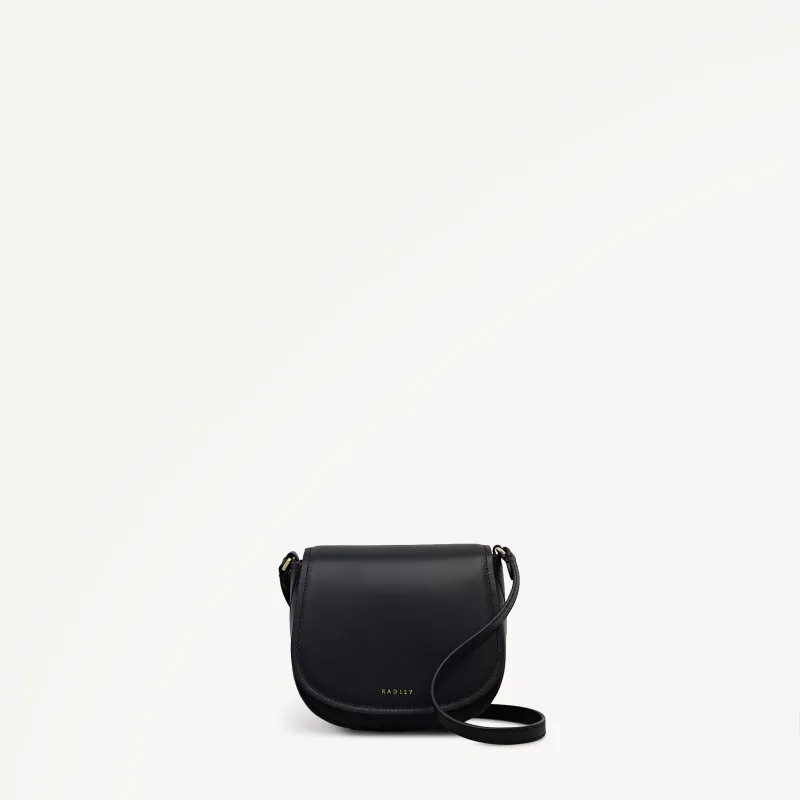 Liverpool Gardens Leather Mini Flapover Cross Body Bag in Black - 112743 sold by Radley