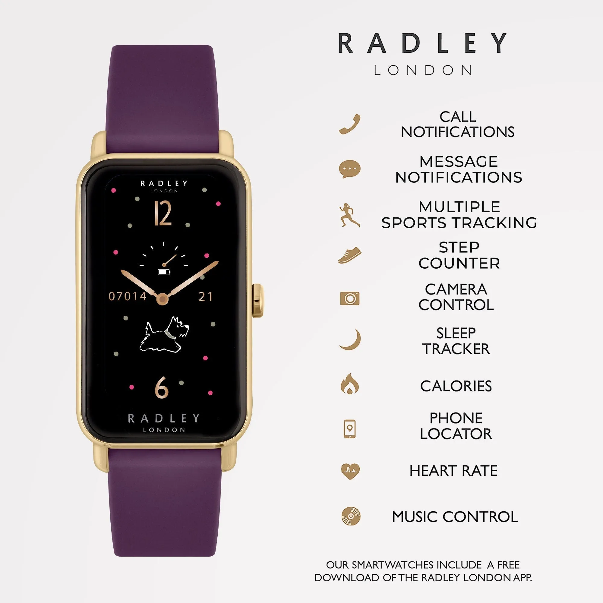 SERIES 21 WITH SILICON STRAP PURPLE sold by Radley product image thumbnail 3