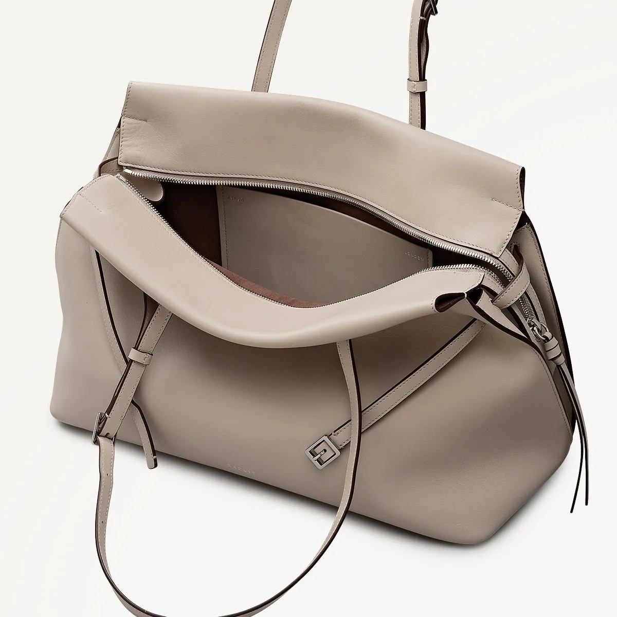 The Christina Leather Large Ziptop Shoulder Bag in Porcini - 112197 sold by Radley product image thumbnail 4