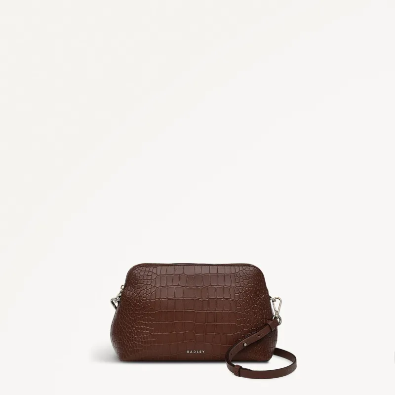 Liverpool Street Leather Medium Ziptop Crossbody Bag in Walnut - H2104208 sold by Radley
