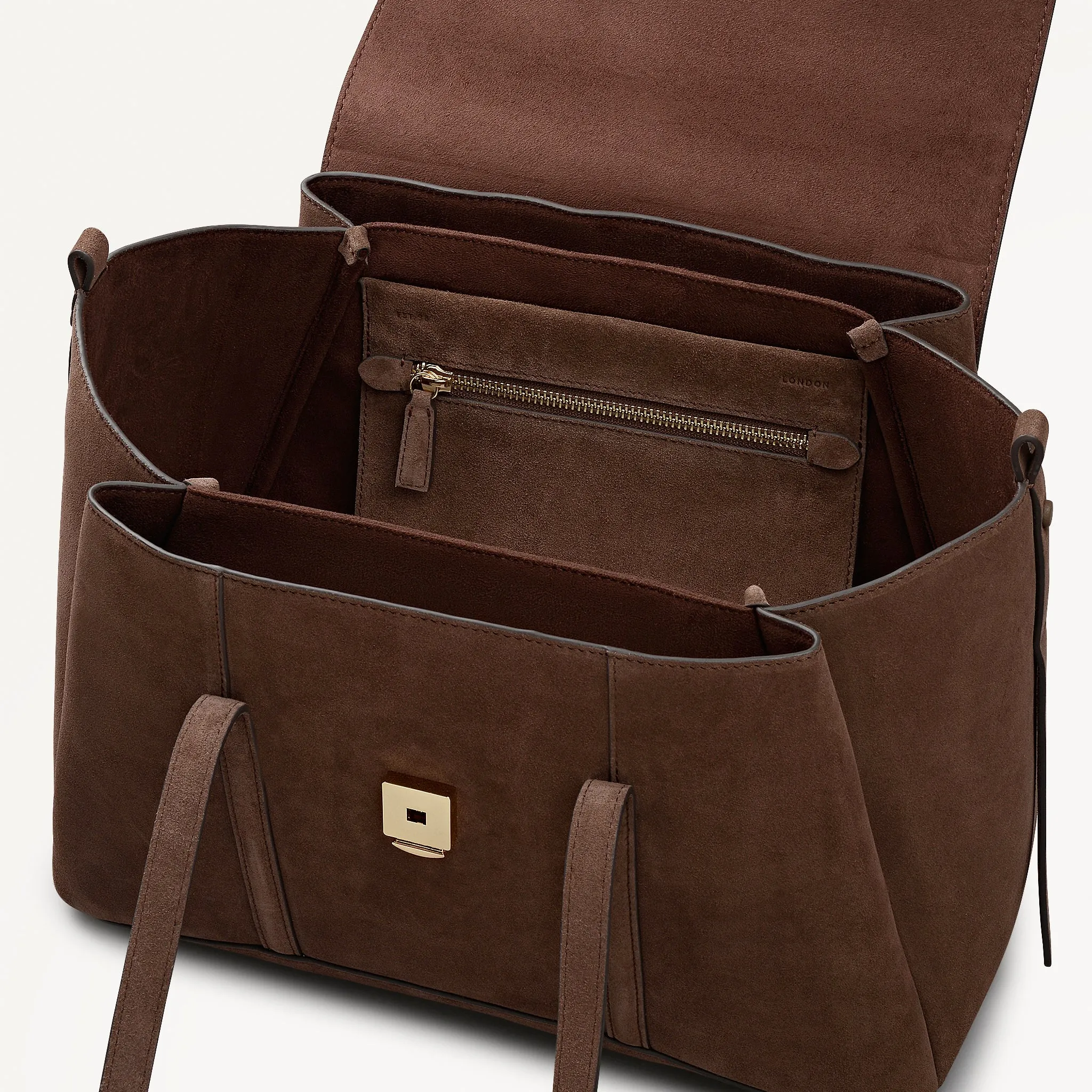 The Chancery Leather Medium Flapover Shoulder Bag in Coffee - 112252 sold by Radley product image thumbnail 4
