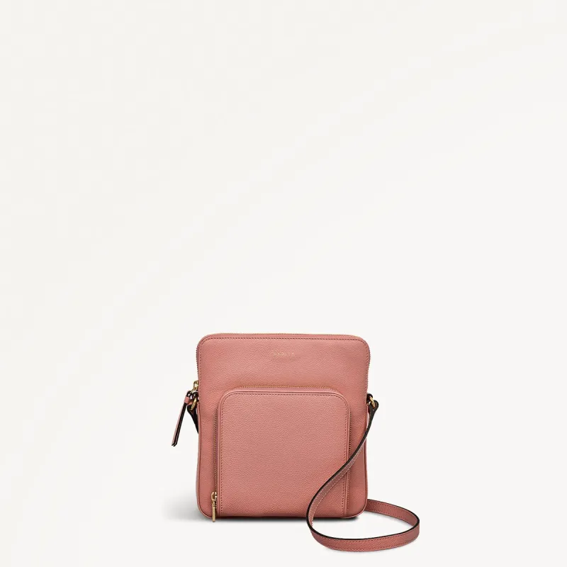 Redford Close Leather Medium Ziptop Cross Body Bag in Sienna Pink - 111841 sold by Radley